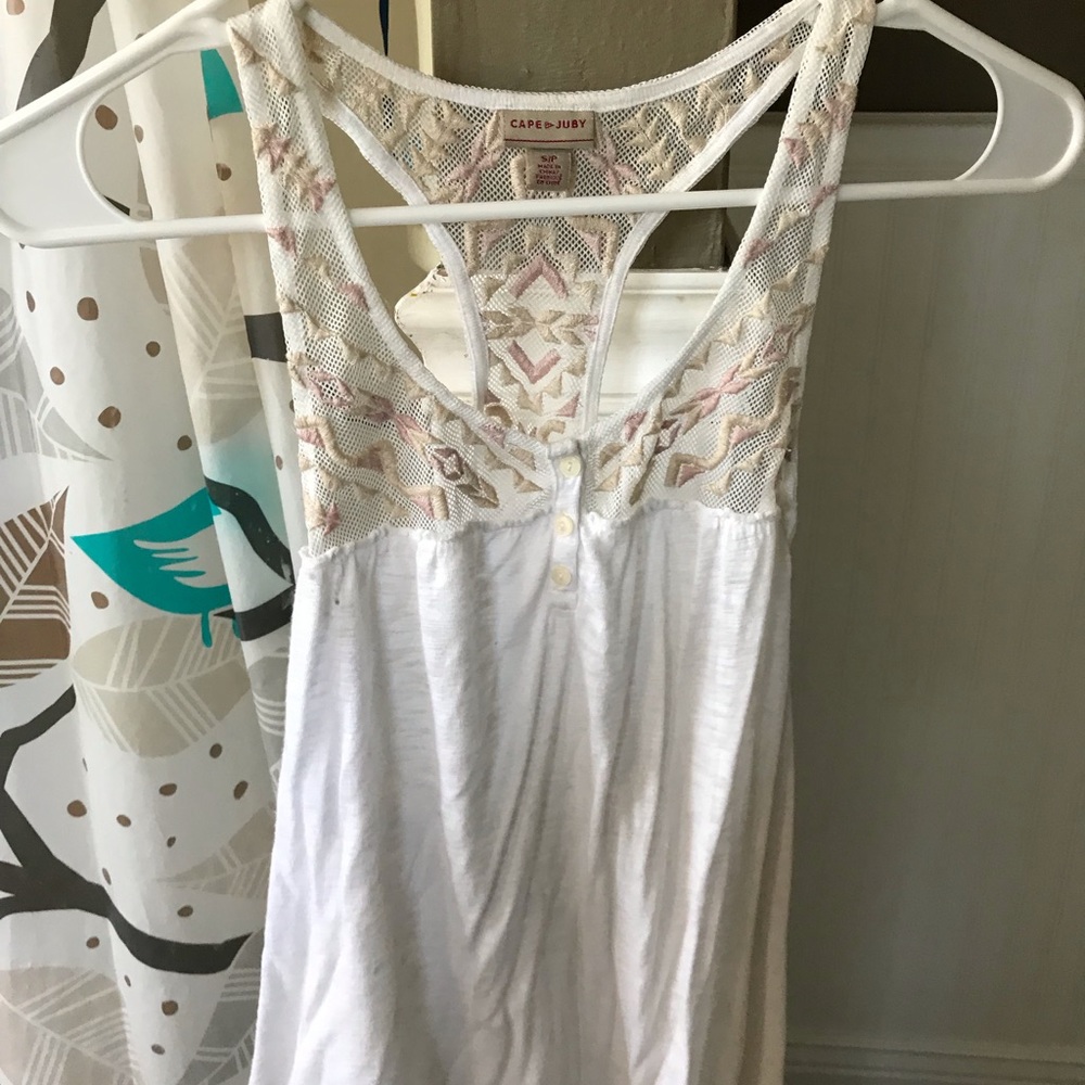 white, flowy tank top
